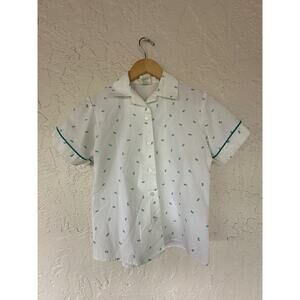 Girl Scout Uniform - Top and Shorts - Youth Size 10 - White with Green GS logo
